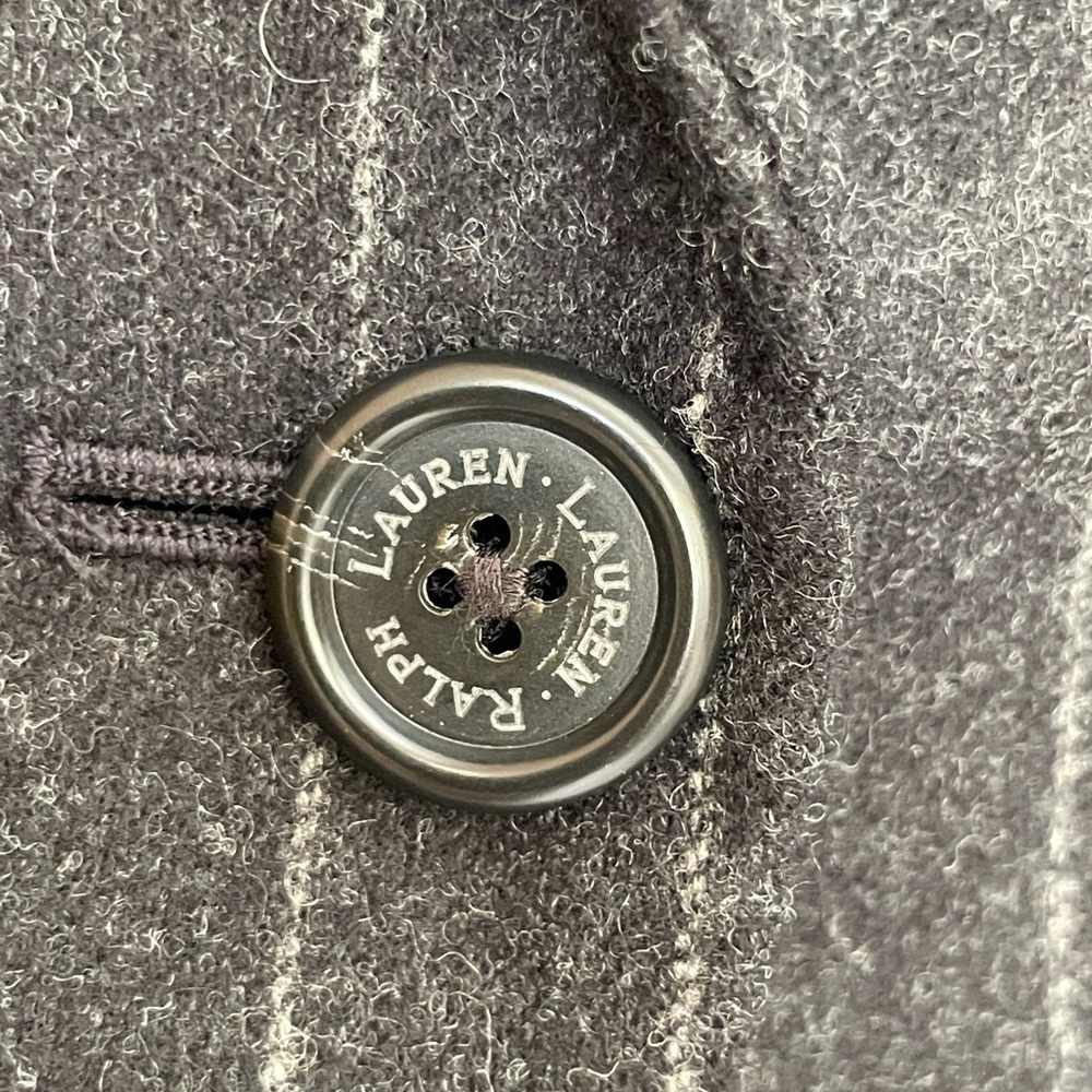 Ralph Lauren Blazer Pinstripe Velvet Collar 100%Lambwool One Button DarkAcademia - Picture 3 of 16